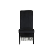 Alexa - Black Fully Upholstered Chairs with Faux Marble Accents - D224-C