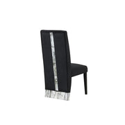 Alexa - Black Fully Upholstered Chairs with Faux Marble Accents - D224-C