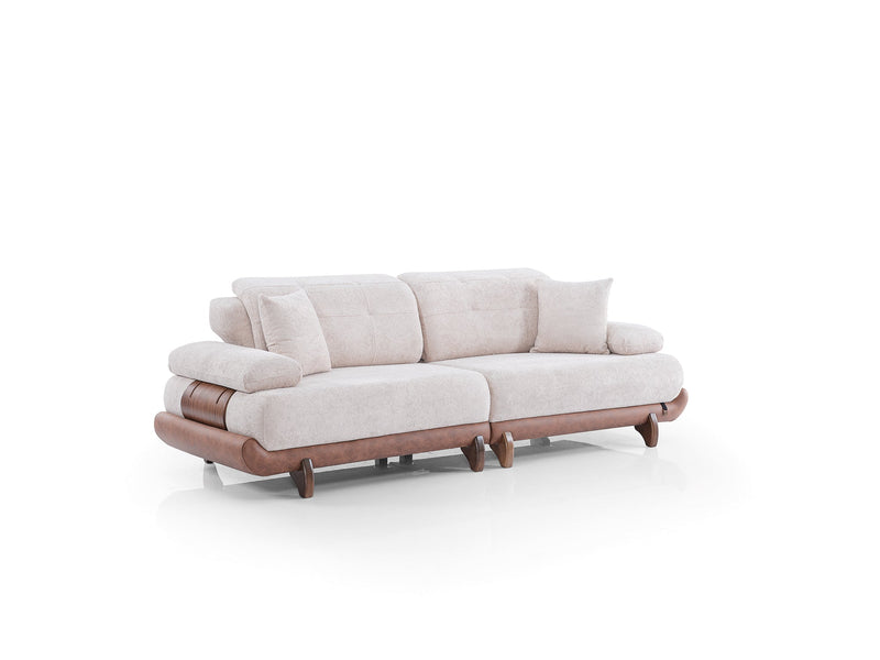 Alexa Convertible Sofa Cream in Cream - 101-ALE-ERACREAM-3