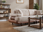 Alexa Convertible Sofa Cream in Cream - 101-ALE-ERACREAM-3