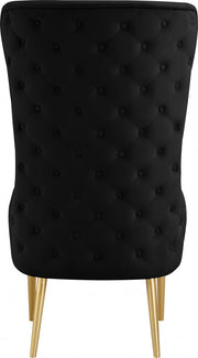 Alexander Velvet Upholstered Accent Chair in Black - 536Black