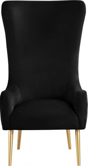 Alexander Velvet Upholstered Accent Chair in Black - 536Black