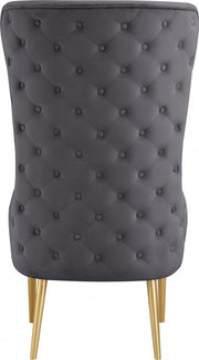 Alexander Velvet Upholstered Accent Chair in Grey - 536Grey