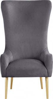 Alexander Velvet Upholstered Accent Chair in Grey - 536Grey