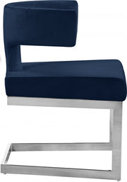 Alexandra Velvet Upholstered Dining Chair in Blue - 954Navy-C