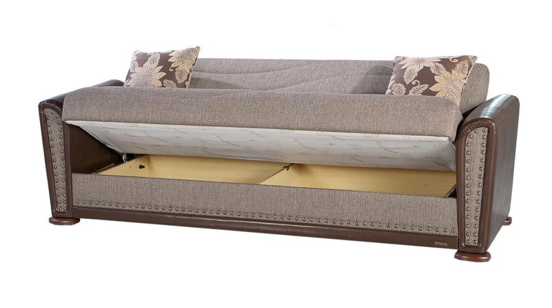 Alfa 3 Seat Sleeper 2pcs (Redeyef Brown) - Gate FurnitureLiving Room Set