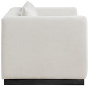 Alfie 67" Linen Textured Fabric Upholstered Loveseat in Beige - 642Beige-L