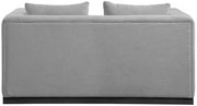 Alfie 67" Linen Textured Fabric Upholstered Loveseat in Grey - 642Grey-L