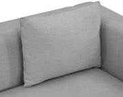 Alfie 67" Linen Textured Fabric Upholstered Loveseat in Grey - 642Grey-L