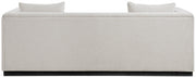 Alfie 90.5" Linen Textured Fabric Upholstered Sofa in Beige - 642Beige-S
