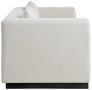 Alfie 90.5" Linen Textured Fabric Upholstered Sofa in Beige - 642Beige-S