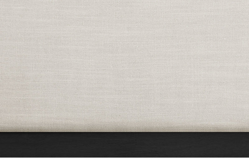 Alfie Linen Textured Fabric Twin Bed Beige - Gate FurnitureTwin Bed