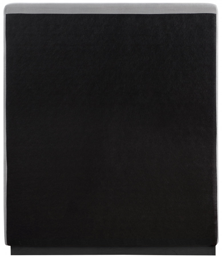 Alfie Linen Textured Fabric Twin Bed Grey - Gate FurnitureTwin Bed