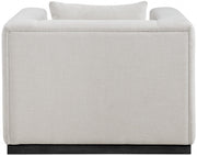 Alfie Linen Textured Fabric Upholstered Living Room Chair in Beige - 642Beige-C