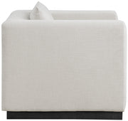 Alfie Linen Textured Fabric Upholstered Living Room Chair in Beige - 642Beige-C