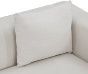 Alfie Linen Textured Fabric Upholstered Living Room Chair in Beige - 642Beige-C
