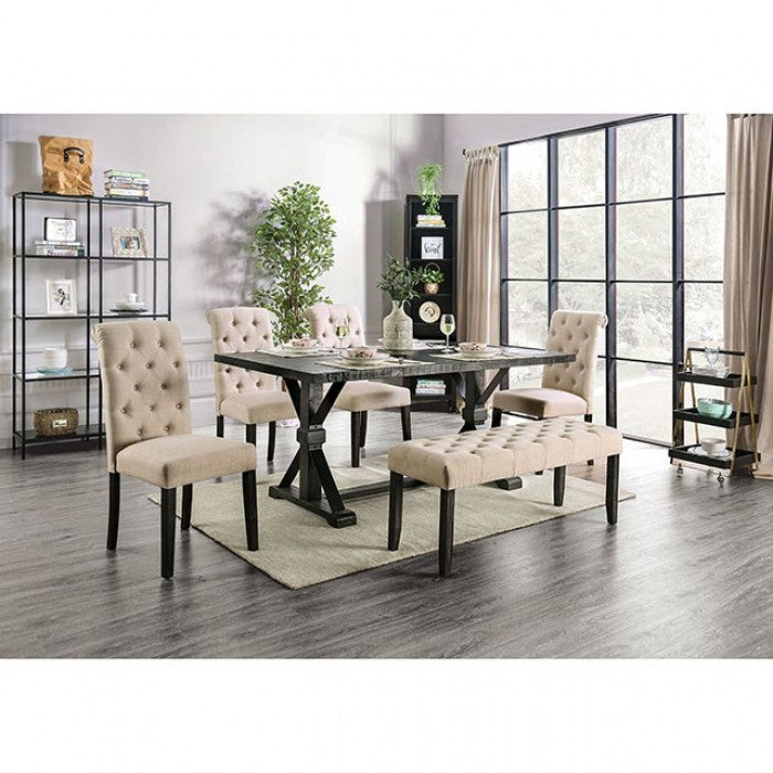 Alfred Antique Black Dining Table - CM3735T
