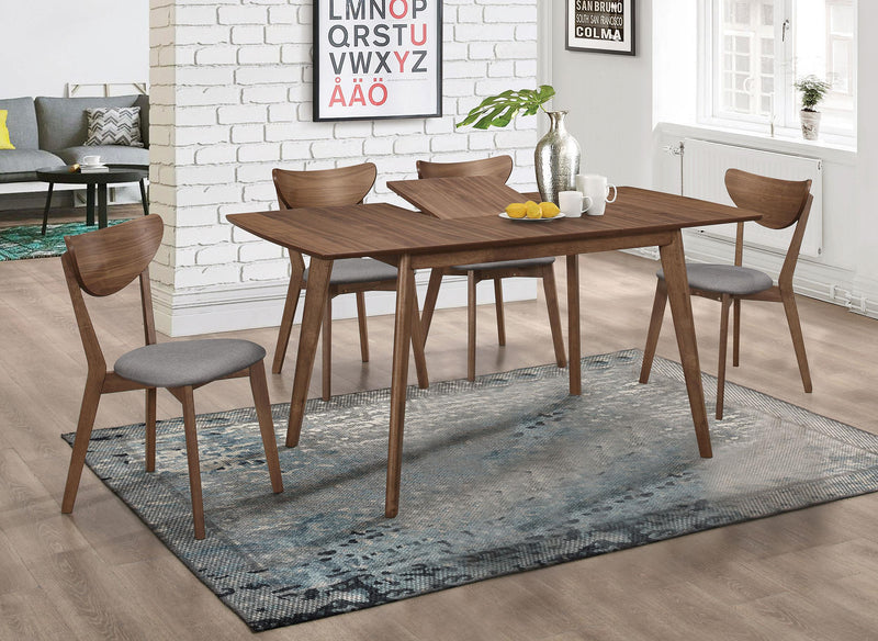 Alfredo 5-piece Butterfly Leaf Dining Set Natural Walnut - 108080-S5