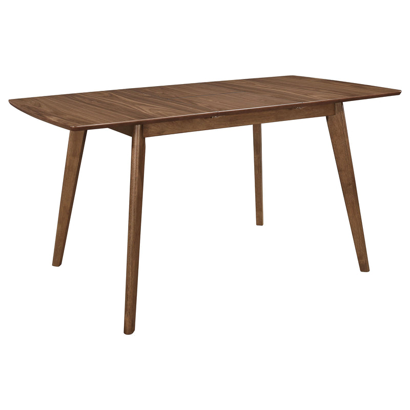 Alfredo 63-inch Extension Leaf Dining Table Natural Walnut - 108080