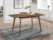Alfredo 63-inch Extension Leaf Dining Table Natural Walnut - 108080
