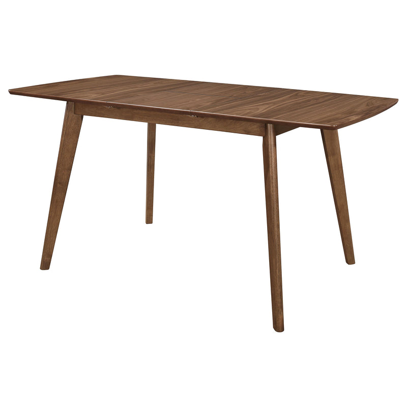 Alfredo 63-inch Extension Leaf Dining Table Natural Walnut - 108080