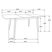 Alfredo 63-inch Extension Leaf Dining Table Natural Walnut - 108080
