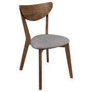 Alfredo Dining Side Chair Grey and Natural Walnut (Set of 2) - 108082