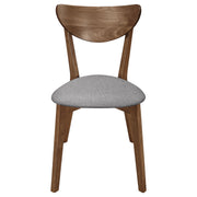Alfredo Dining Side Chair Grey and Natural Walnut (Set of 2) - 108082