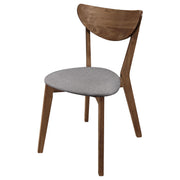 Alfredo Dining Side Chair Grey and Natural Walnut (Set of 2) - 108082