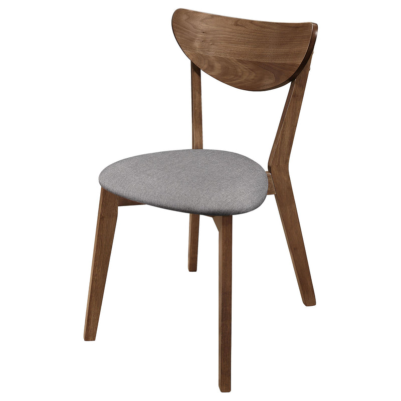 Alfredo Dining Side Chair Grey and Natural Walnut (Set of 2) - 108082