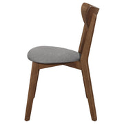 Alfredo Dining Side Chair Grey and Natural Walnut (Set of 2) - 108082