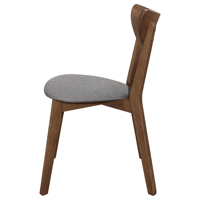 Alfredo Dining Side Chair Grey and Natural Walnut (Set of 2) - 108082