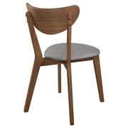 Alfredo Dining Side Chair Grey and Natural Walnut (Set of 2) - 108082