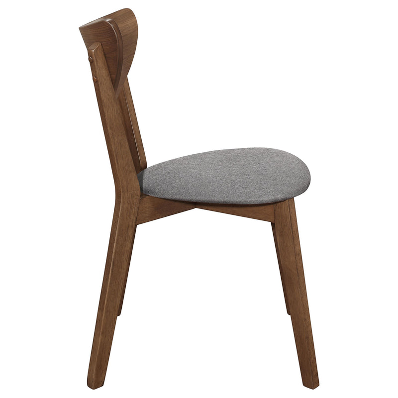 Alfredo Dining Side Chair Grey and Natural Walnut (Set of 2) - 108082