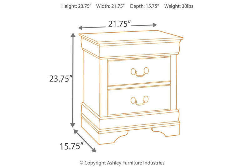 Alisdair Dark Brown Nightstand - Gate FurnitureNightstand