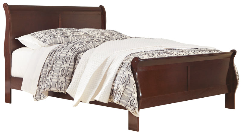 Alisdair Dark Brown Queen Sleigh Bed - Gate FurnitureQueen Bed