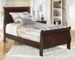 Alisdair Dark Brown Twin Sleigh Headboard/Footboard - B376-53 - Gate Furniture
