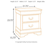 Alisdair Full Sleigh Bed with 2 Nightstands in Reddish Brown - PKG000497