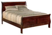 Alisdair King Sleigh Bed with 2 Nightstands in Reddish Brown - PKG000498