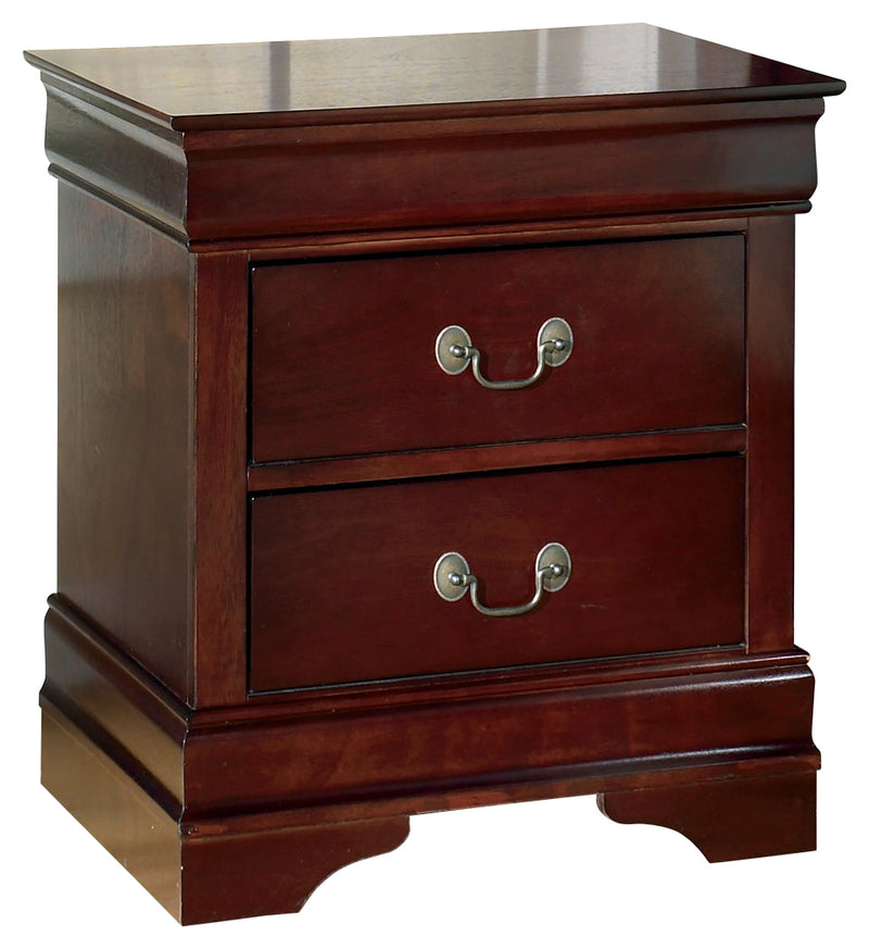 Alisdair King Sleigh Bed with 2 Nightstands in Reddish Brown - PKG000498