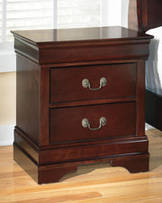 Alisdair Reddish Brown Queen Sleigh Bed, Chest and 2 Nightstands - B376B25