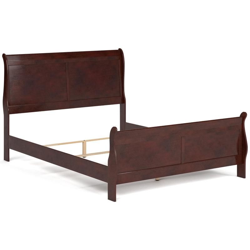 Alisdair Reddish Brown Queen Sleigh Bed, Dresser and Chest - B376B28
