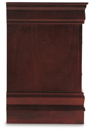 Alisdair Reddish Brown Queen Sleigh Bed, Dresser, Mirror, 2 Chests and 2 Nightstands - B376B29