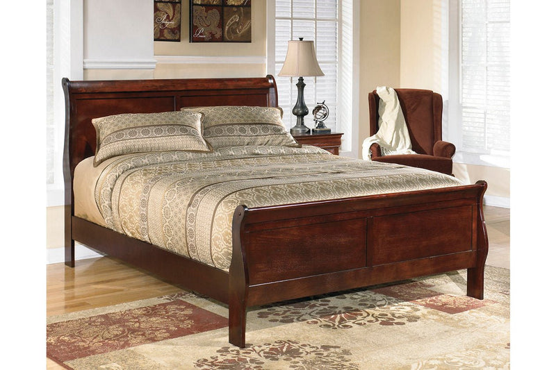 Alisdair Reddish Brown Queen Sleigh Bed - Gate FurnitureQueen Bed