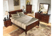 Alisdair Reddish Brown Queen Sleigh Bed - Gate FurnitureQueen Bed