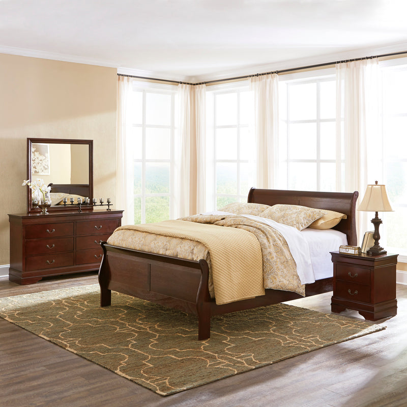 Alisdair Reddish Brown Sleigh Bedroom Set - Gate FurnitureBedroom Set