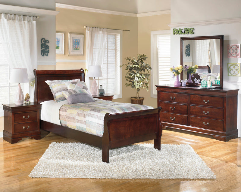 Alisdair Reddish Brown Sleigh Youth Bedroom Set - Gate FurnitureYouth Bedroom Set