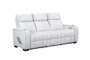 All Star - White Power Recliner with Power Headrest, Drop-Down Table, Wireless Charger, Storage Armrest, Tube LED, Cup Holder, USB - Type C Charger, Reading Light, Zero Gravity - L663-S