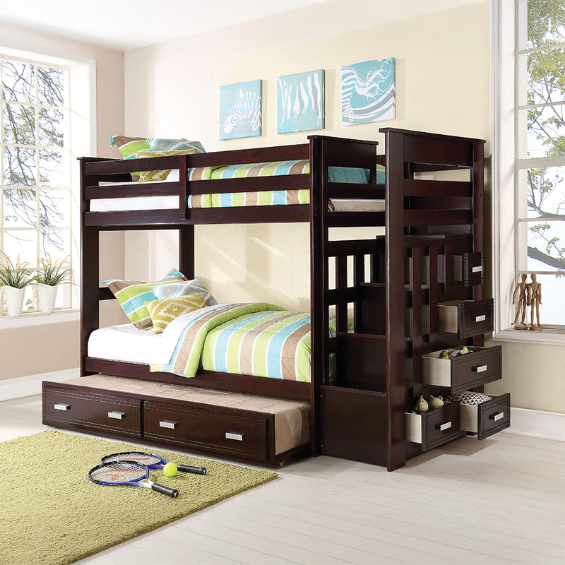 Allentown Twin/Twin Bunk Bed W/Trundle & Storage - 10170W
