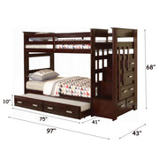 Allentown Twin/Twin Bunk Bed W/Trundle & Storage - 10170W